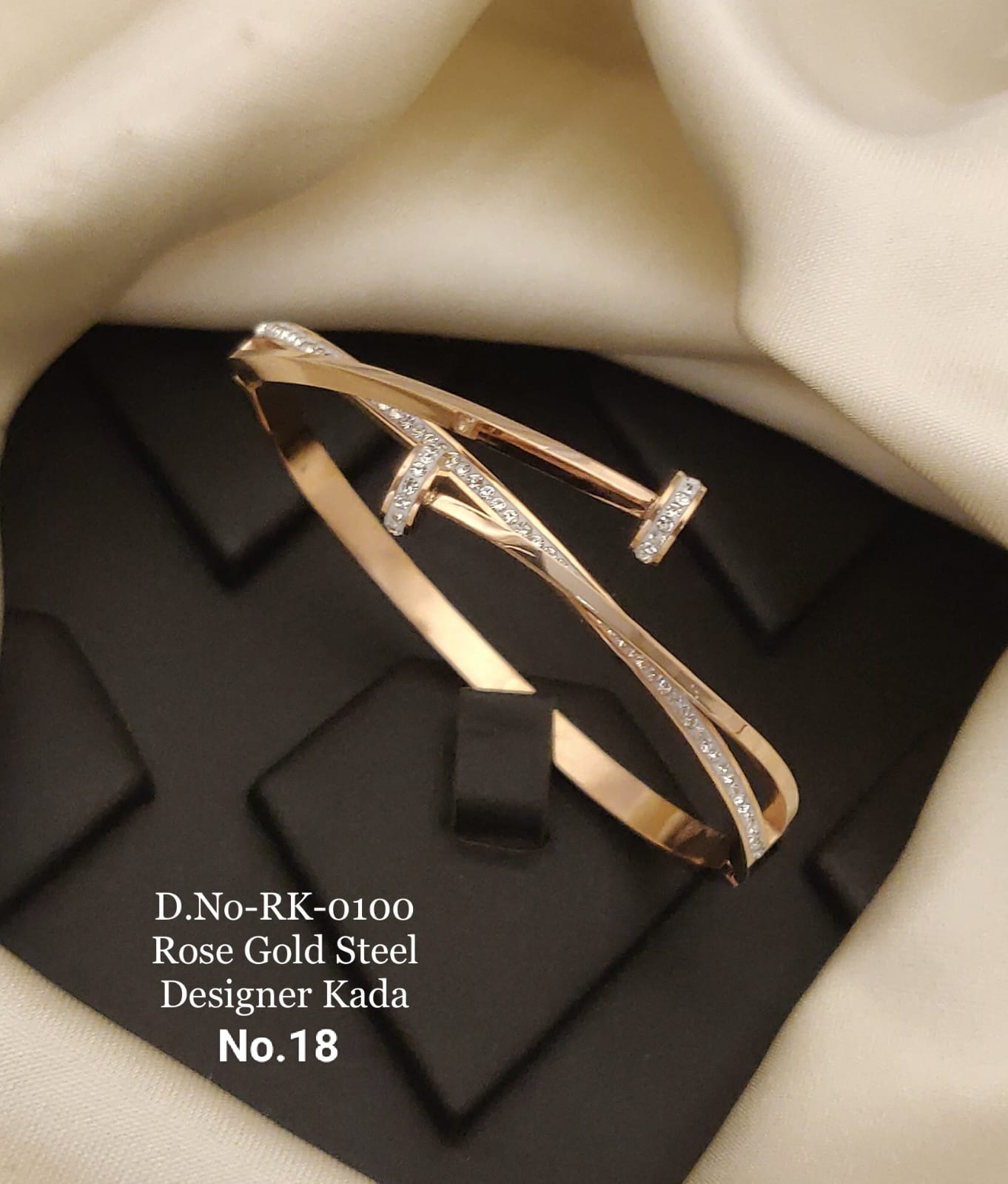 Rose Gold Free Size Steel Designer Breslet Kada Catalog
